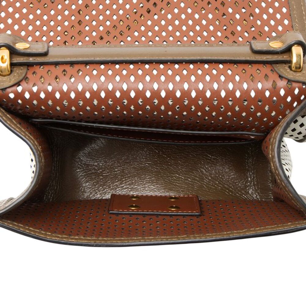 Fendi Perforated Leather Kan U Small Shoulder Bag - Picture 7 of 14